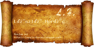 László Horác névjegykártya