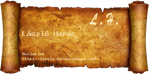 László Horác névjegykártya